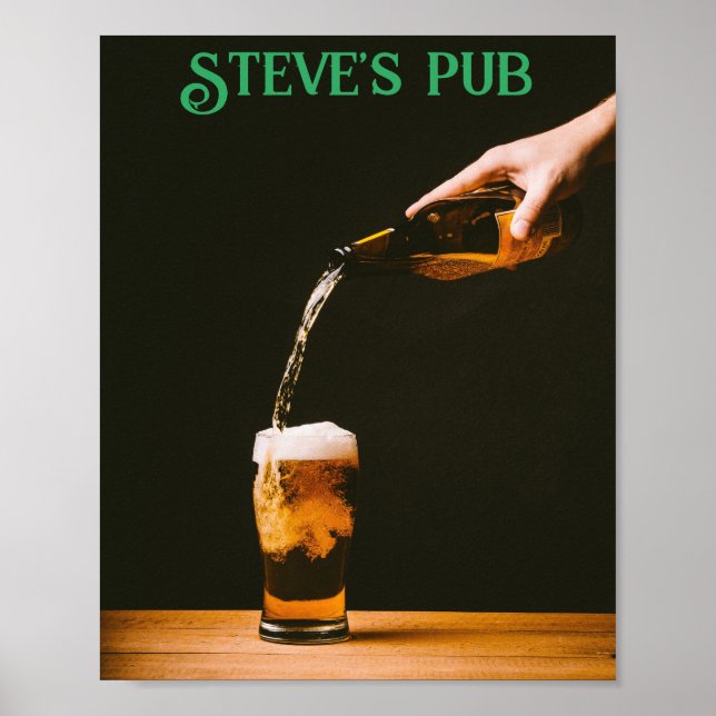 DIY! Pub Mancave Poster - Name hinzufügen (Vorne)