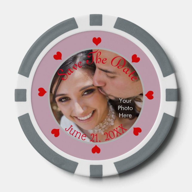 DIY - SAVE THE DATE / POKERCHIPS (Vorderseite)