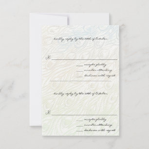 DIY Sie schneiden und ritzen Pfauenfeder-Hochzeits RSVP Karte