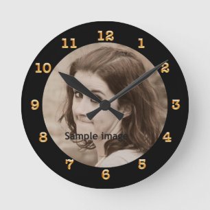 DIY stellen Ihr eigenes schwarzes   Runde Wanduhr
