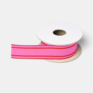 DIY Strip & Background Color - Red Hot Pink Satinband