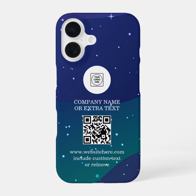 DIY-Verlaufs-Logo-QR-Code-iPhone-Hülle iPhone 16 Hülle (Rückseite)