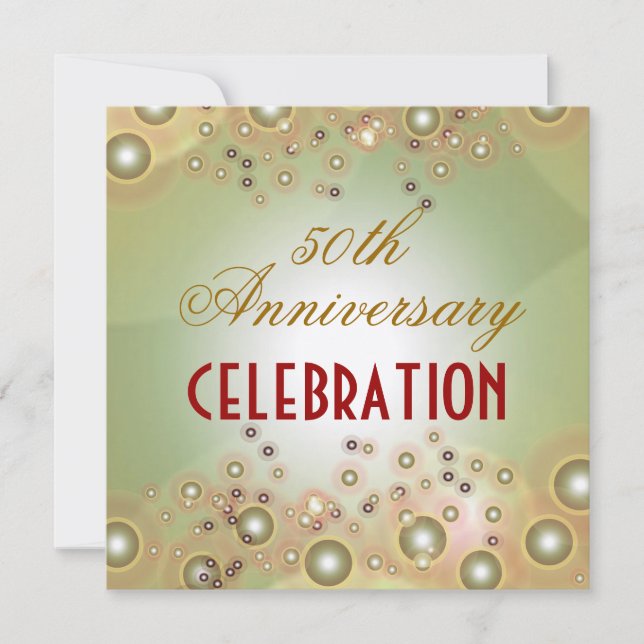 DIY VINTAG 50. WEDDING JAHRESEINLADUNGEN EINLADUNG (Vorderseite)