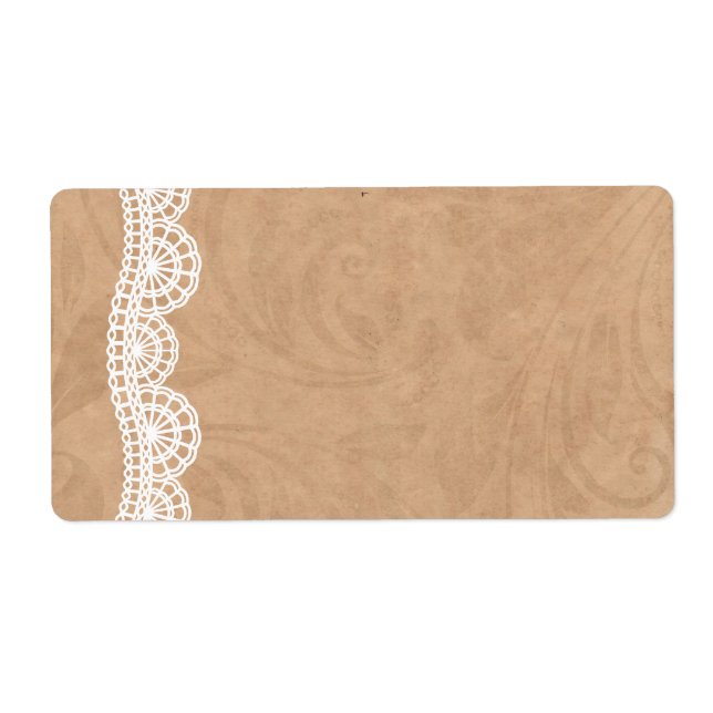 DIY Vintag Lace Printable Wedding Address Labels (Vorne)