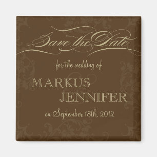 DIY Vintage Schokolade & Kakao Save-the-Date-Magne Magnet