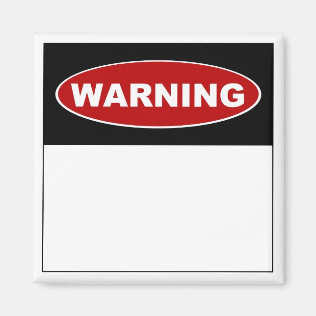DIY "Warning" Magnet (Vorne)