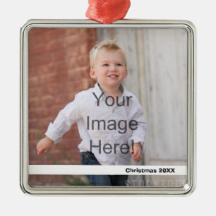 DIY - Weihnachtsverzierung - addieren Sie Bild und Silbernes Ornament