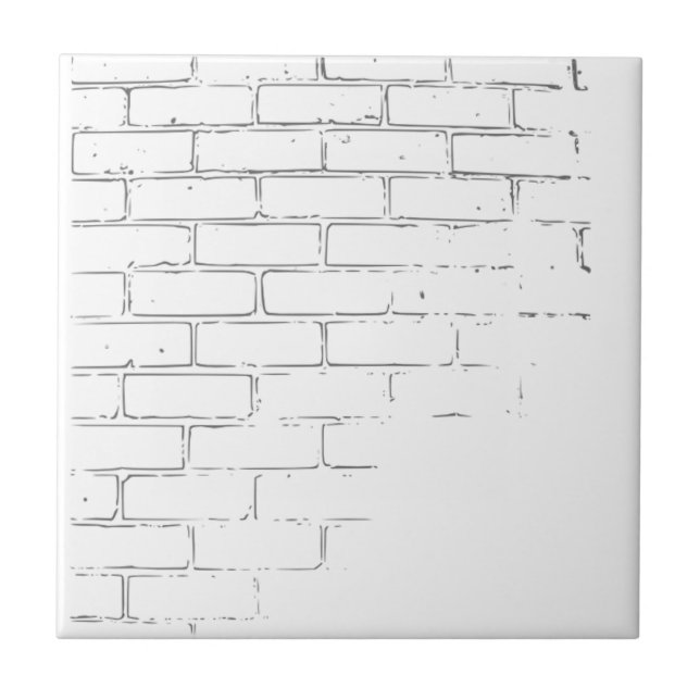 DIY weiße Backsteinmauer, zum der Graffiti zu Fliese (Vorderseite)