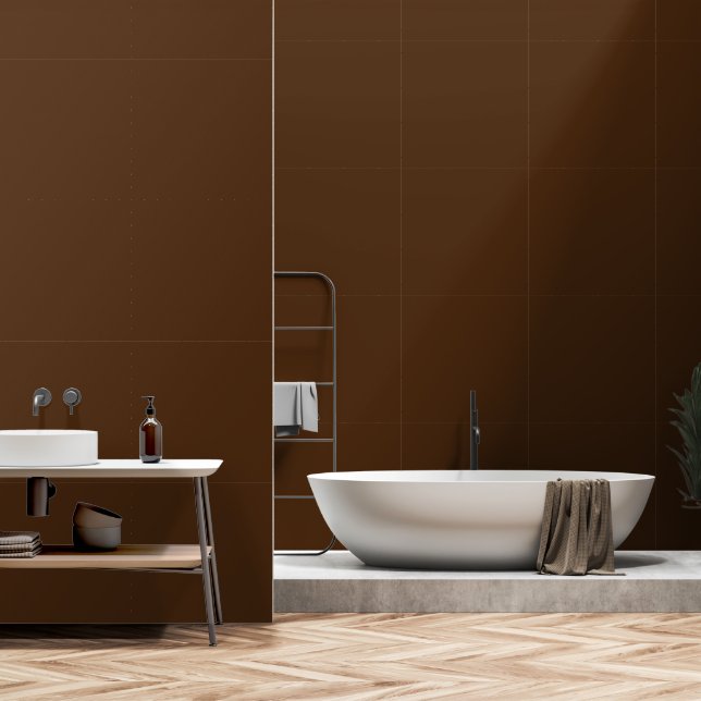 DIY Wood Brown Simple Authority® Tapete (Badezimmer)