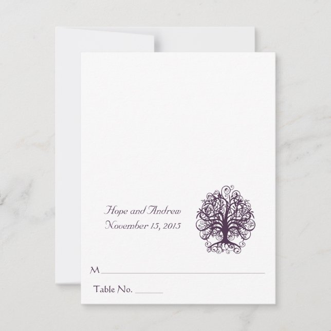 DIY You Score and Falten Zelt Hochzeit Platzkarten (Vorderseite)
