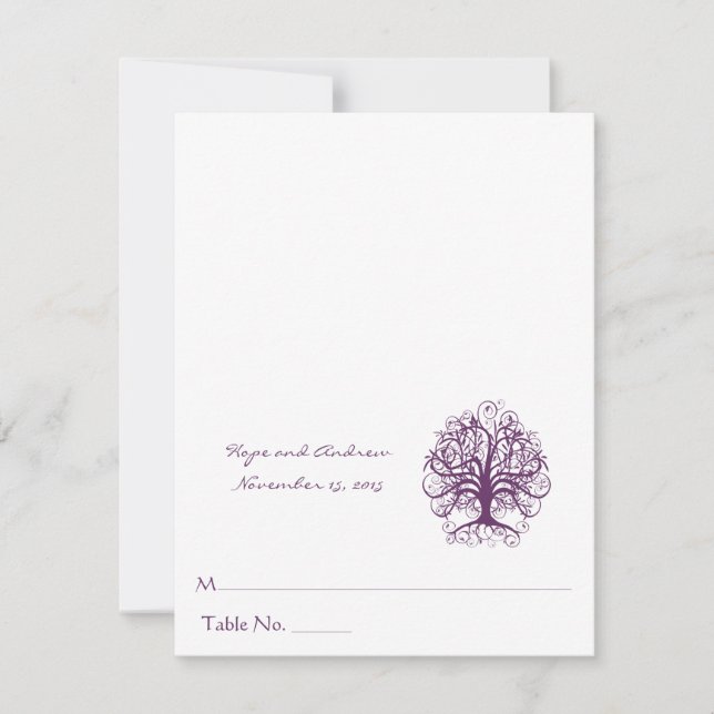 DIY You Score and Falten Zelt Hochzeit Platzkarten (Vorderseite)