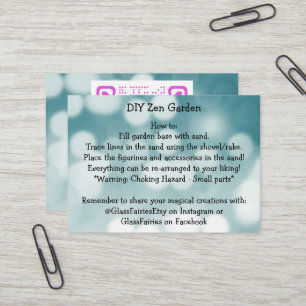 DIY Zen Garden GlassFairies Visitenkarte