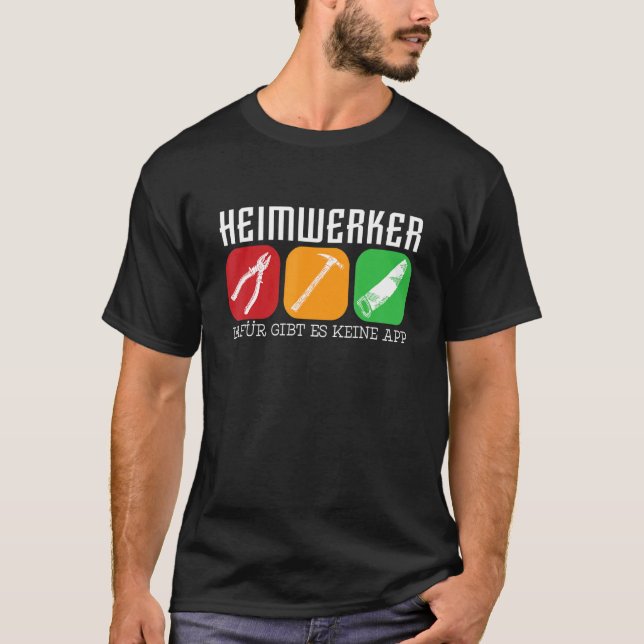 Diyer No App Handwerker Workshop T-Shirt (Vorderseite)