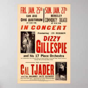 Dizzy Gillespie - Cal Tjader Jazzplakat - San Poster