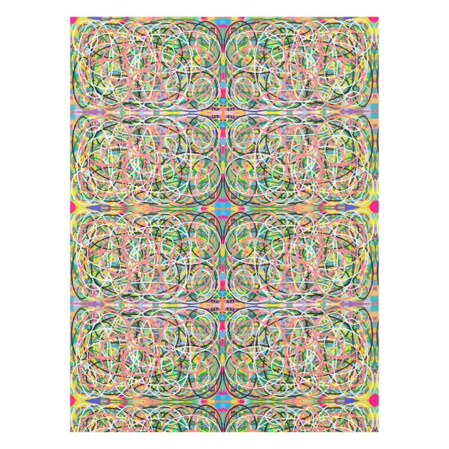 Dizzy Lizzy Hula Hoop Pastelltöne Design Tischdecke (Vorderseite)
