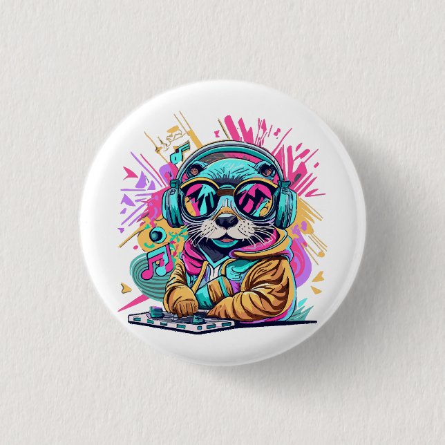 Dj-90er-Vibes Button (Vorderseite)
