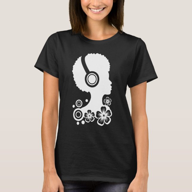 DJ African American Dance Mix Radio Disk Jockey De T-Shirt (Vorderseite)
