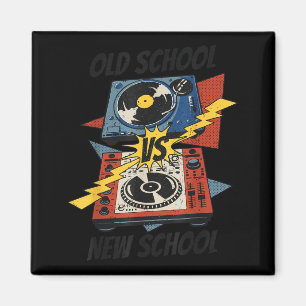 DJ Alt vs. New School Vinyl Plattenspieler Kompakt Magnet