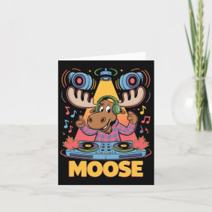 Dj Animal Moose Mixing Beats Music Fun Karte