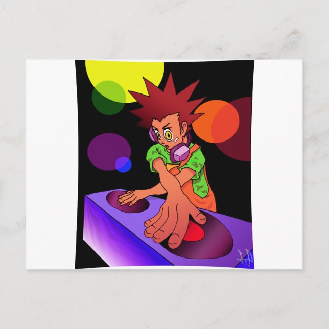 Dj Anime Jr. Postkarte (Vorderseite)