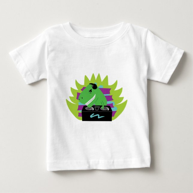 Dj-asaurus Rex Baby-T-Shirt Baby T-shirt (Vorderseite)