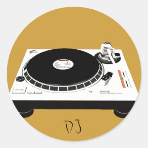 DJ-Aufkleber Runder Aufkleber
