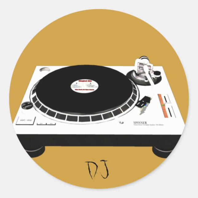 DJ-Aufkleber Runder Aufkleber (Vorderseite)