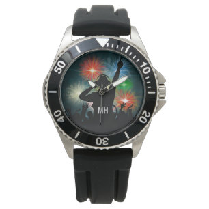 DJ-benutzerdefinierte Monogramm-Uhren Armbanduhr