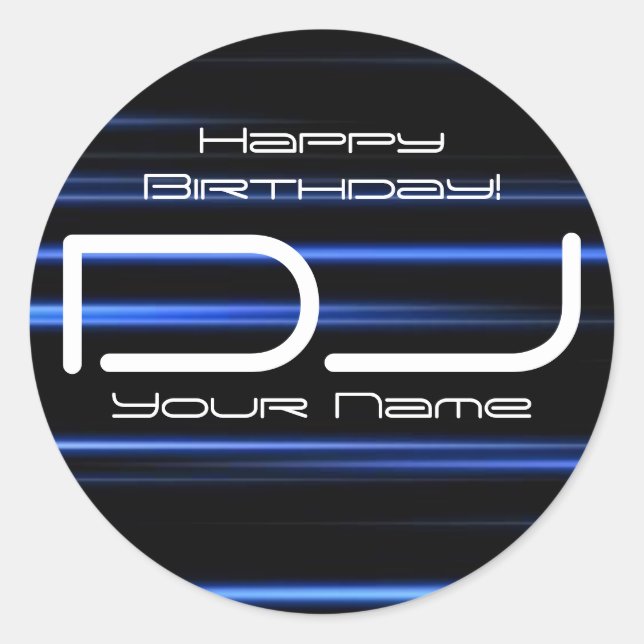 DJ Birthday Sticker (Vorderseite)