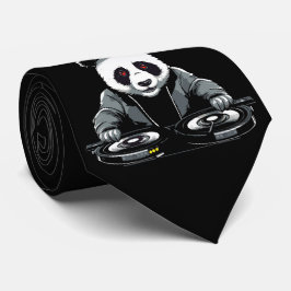 DJ Black and White Panda Krawatte