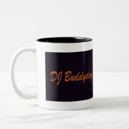 DJ buddydog banner mug Zweifarbige Tasse