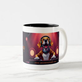 DJ buddydog Banner-Tasse Zweifarbige Tasse
