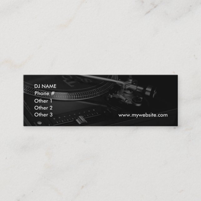 DJ Business Card Mini Visitenkarte (Vorderseite)