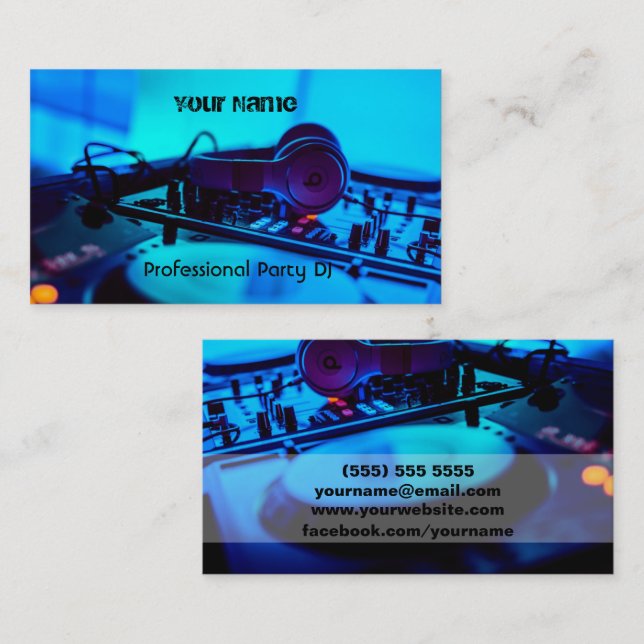 DJ Business Card Visitenkarte (Vorne/Hinten)