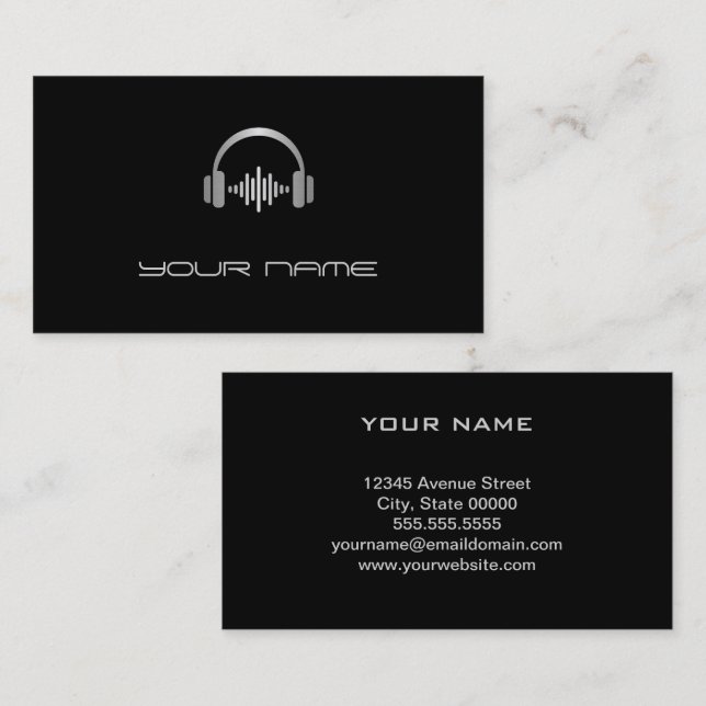 DJ Business Card Visitenkarte (Vorne/Hinten)