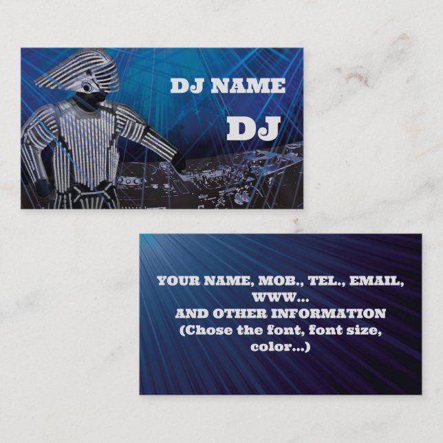 DJ Business Card Visitenkarte (Vorne/Hinten)