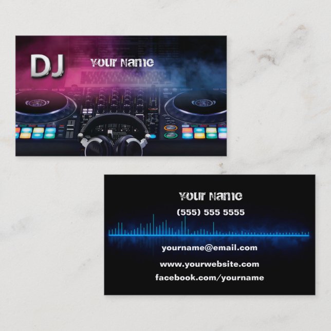 DJ Business Card Visitenkarte (Vorne/Hinten)