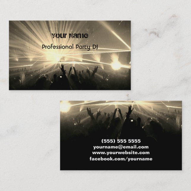 DJ Business Card Visitenkarte (Vorne/Hinten)