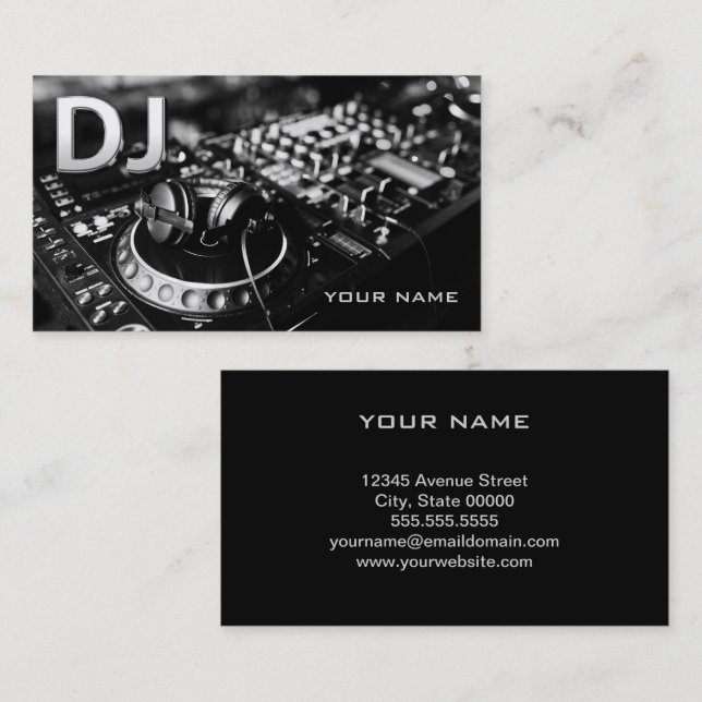 DJ Business Card Visitenkarte (Vorne/Hinten)