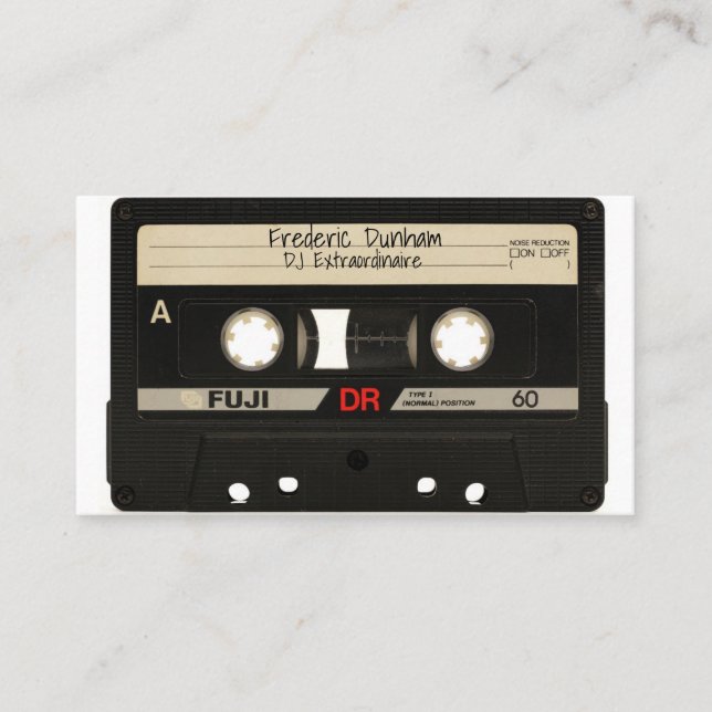 DJ Business Cards - Vintages Mixtape Visitenkarte (Vorderseite)