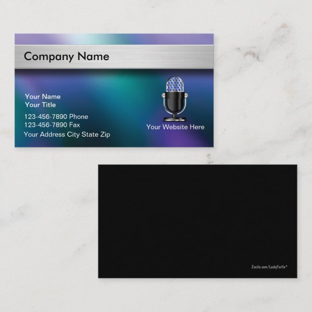 DJ Business Cards Visitenkarte (Vorne/Hinten)