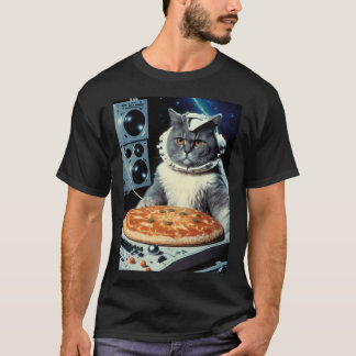 Dj Cat Pizza T-Shirt