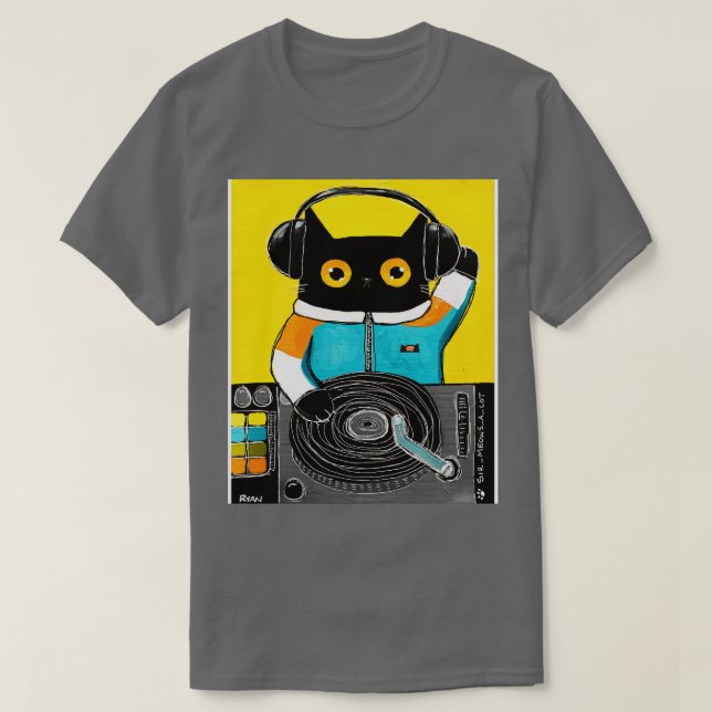 DJ Cat T-Shirt (Design vorne)
