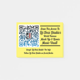 Dj Chris Diablo Promo Post seine Post-it Klebezettel