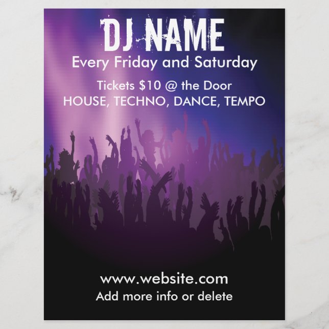 DJ Concert Crowd Music Flyer (Vorne)