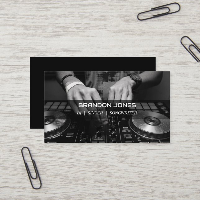 DJ Console Custom Beruflich Visitenkarte (Vorderseite/Rückseite Beispiel)