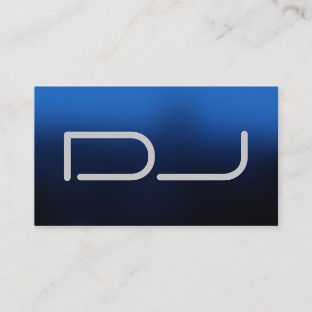DJ Contemporary Stylish Blue Background Visitenkarte (Vorderseite)