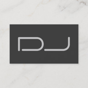 DJ Contemporary Stylish Gray Visitenkarte