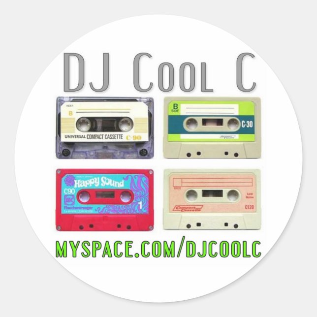 DJ Cool C Mixtape Aufkleber (Vorderseite)