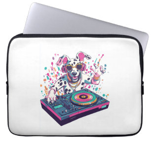 DJ Dalmatian – EDM Rave-Party-Hund Laptopschutzhülle